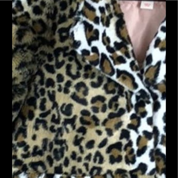 💝Cat & Jack Cheetah print coat, snap, pockets - Picture 4 of 6